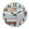 Stonebriar 14" Blue Analog Round Coastal Battery Operated Wall Clock - STONEBRIAR