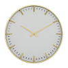 CosmoLiving by Cosmopolitan 20" Gold Glass Wall Clock with Gold Accents - CosmoLiving by Cosmopolitan