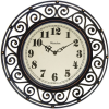 Westclox Wrought Iron Style Bronze Analog Quartz Accuracy 12" Round Wall Clock - Westclox