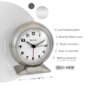 Westclox Silver Metal Analog Alarm Clock - Sleek and Elegant, with Precision Timekeeping - Westclox