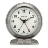 Westclox Silver Metal Analog Alarm Clock - Sleek and Elegant, with Precision Timekeeping - Westclox