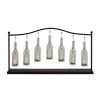 DecMode 7 Holder Black Metal Hanging Bottle Decorative Candle Lantern - DecMode