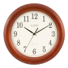 La Crosse Technology 12.5 Inch Cherry finish Oak Wood Atomic Analog Clock, WT-3122A-Int - La Crosse Technology