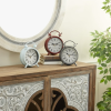 DecMode Indoor 6"W, 8"H Multi Color Analog Vintage Tabletop Clock - DecMode