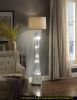 LED Night Light, Silver Finish Luxurious Floor Lamp 1pc Modern Aesthetic Living Room Bedroom Lamps - as Pic