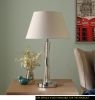 Modern Home Decor Table Light 1pc Chrome Finish Glass Tube Night Lamp Bedroom Living Room Hourglass-Shaped Acrylic Lamp - as Pic