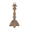 DecMode Gold Polystone Tall Standing Candle Holder - DecMode