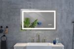 LED Bathroom Mirror 40 "x 26" with Front and Backlight, Large Dimmable Wall Mirrors with Anti-Fog, Memory, 3 Colors, LED Vanity Mirror - as Pic