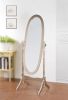 Traditional Queen Anna Style Wood Floor Cheval Mirror, Gold Finish - as Pic