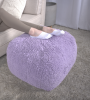 Spongy Microfiber Square Pouf, Lavender - as Pic