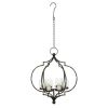 DecMode 6 Holder Black Metal Hanging Candelabra - DecMode