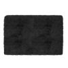 Fluffy Bedroom Rug 4' x 2.6' Anti-Skid Shaggy Area Rug Decorative Floor Carpet Mat  - Black