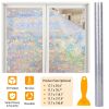 17.7x196.8in Window Film Rainbow Window Cling 3D Decorative Window Decal - 17.7X118.1In