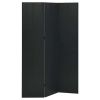 3-Panel Room Divider Black 47.2"x70.9" Steel - Black