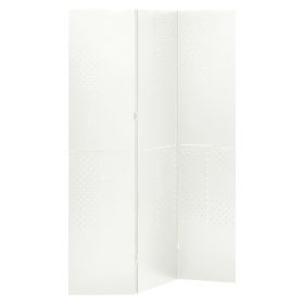 3-Panel Room Divider White 47.2"x70.9" Steel - White