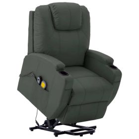 Stand up Massage Chair Anthracite Faux Leather - Anthracite