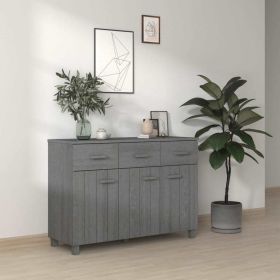 Sideboard HAMAR Dark Gray 44.5"x15.7"x31.5" Solid Wood Pine - Grey