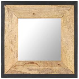 Mirror 19.7"x19.7" Solid Mango Wood - Brown