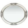 Wall Mirror Baroque Style 19.7"x23.6" Silver - Silver