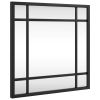 Wall Mirror Black 11.8"x11.8" Square Iron - Black