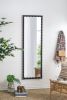 23" x 72" Full Length Mirror with Metal Beaded Frame, Rectangular Oversized Mirror for Living Room Bedroom, Black - as Pic