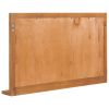 Wall Mirror with Shelf 39.4"x4.7"x23.6" Solid Teak Wood - Brown