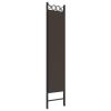 4-Panel Room Divider Brown 63"x78.7" Fabric - Brown