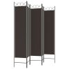 5-Panel Room Divider Brown 78.7"x78.7" Fabric - Brown