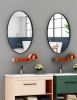 ONLY PICK UP Metal Oval Wall Mirror - Black