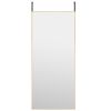 Door Mirror Gold 15.7"x39.4" Glass and Aluminum - Gold