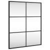 Wall Mirror Black 19.7"x23.6" Rectangle Iron - Black