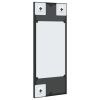 Wall Mirror Black 7.9"x19.7" Rectangle Iron - Black