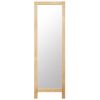 Freestanding Mirror 18.8"x18.3"x59" Solid Oak Wood - Brown