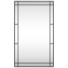 Wall Mirror Black 23.6"x39.4" Rectangle Iron - Black