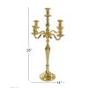 DecMode 5 Holder Gold Aluminum Candelabra - DecMode