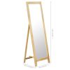 Freestanding Mirror 18.8"x18.3"x59" Solid Oak Wood - Brown