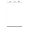 3-Panel Room Divider White 47.2"x86.6" Fabric - White