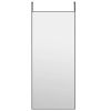 Door Mirror Black 15.7"x39.4" Glass and Aluminum - Black