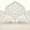 Hand carved 5-Panel Room Divider White 78.7"x65" Solid Mango Wood - White