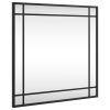 Wall Mirror Black 19.7"x19.7" Square Iron - Black