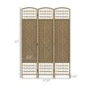 Folding Room Divider Portable Privacy Screen Room Partition - Natural Wood - Style A