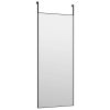 Door Mirror Black 15.7"x39.4" Glass and Aluminum - Black