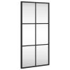 Wall Mirror Black 11.8"x23.6" Rectangle Iron - Black