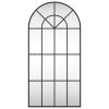 Wall Mirror Black 19.7"x39.4" Arch Iron - Black