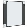 Wall Mirror Black 23.6"x23.6" Square Iron - Black