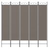 5-Panel Room Divider Anthracite 78.7"x86.6" Fabric - Anthracite