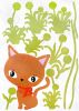 Cat Grass - Large Wall Decals Stickers Appliques Home Decor - HEMU-HL-5816