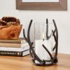 Mainstays Rustic Antler Hurricane Candle Holder, Black - Mainstays