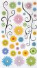 Flower Decor-5 - Wall Decals Stickers Appliques Home Decor - HEMU-ZS-081