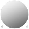 Frameless Mirror Round 35.4" Glass - Silver